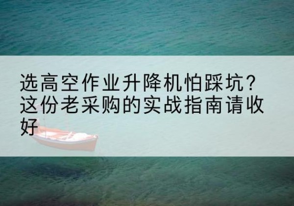 古城高空作业升降机厂家推荐-选高空作业升降机怕踩坑？这份老采购的实战指南请收好