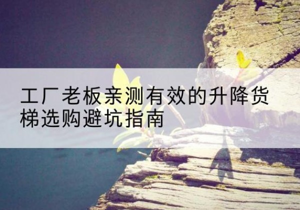 古城升降货梯怎么选-工厂老板亲测有效的升降货梯选购避坑指南
